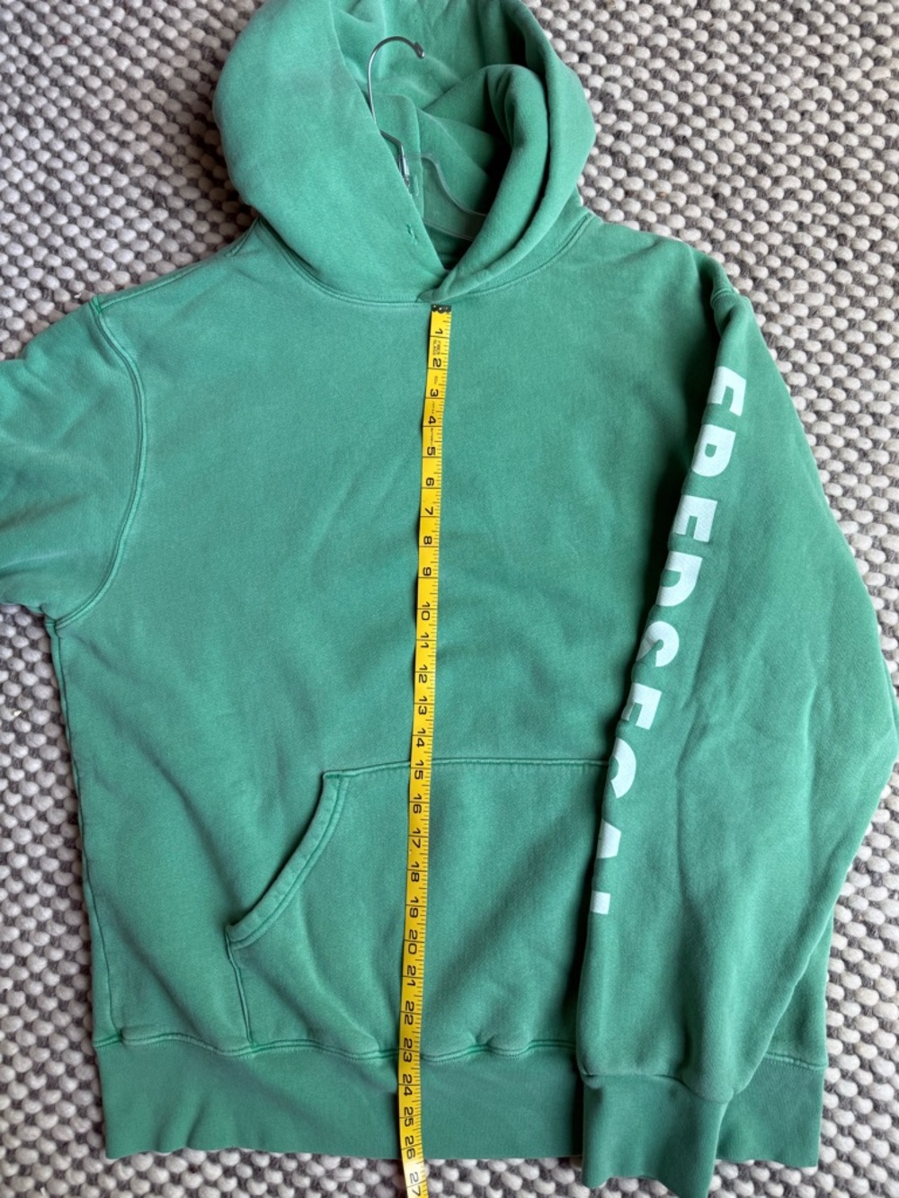 Fred Segal RARE Green Logo Sleeve Hoodie - Picture 6 of 6